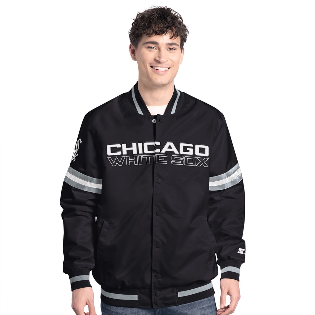  Chicago White Sox Starter Scout Full-Snap Varsity Jacket - Black